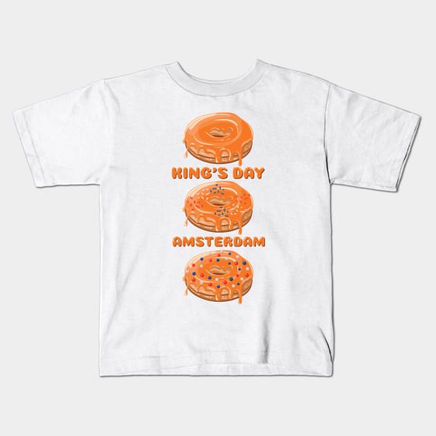 Kings day amsterdam Kids T-Shirt by Catdog